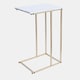image 4 of OHS C Shape Table Side End Living Room Furniture Bedside Nightstand Drinks Stand White