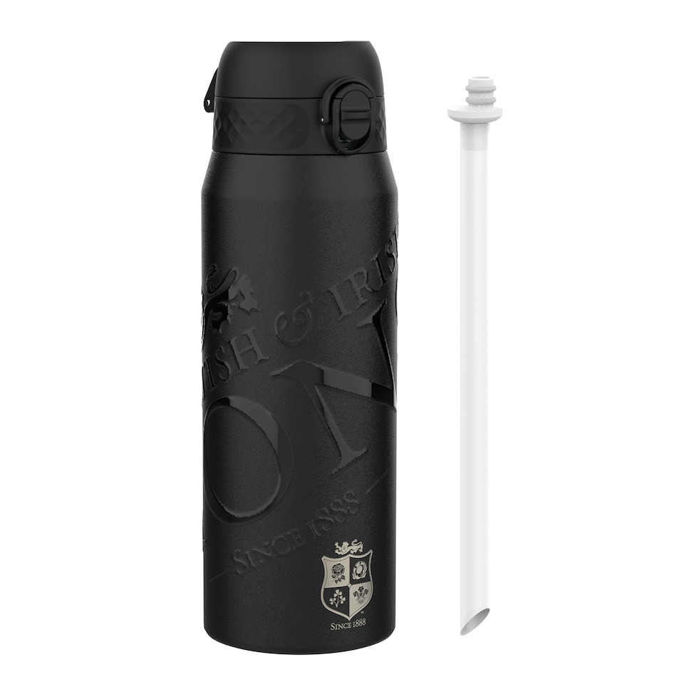 image 1 of BIL Rugby x Sports Leak Proof Water Bottle, Vacuum Insulated, 750ml (24oz) | Black | BIL Lions | One Size