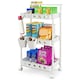 image 10 of COSTWAY 3-Tier Rolling Storage Cart Utility Cart