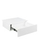 image 3 of Avignon Square Bedside Table with 1 Drawer in White