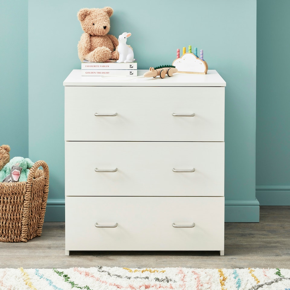 image 1 of Babymore Caro Chest Changer - White Wash