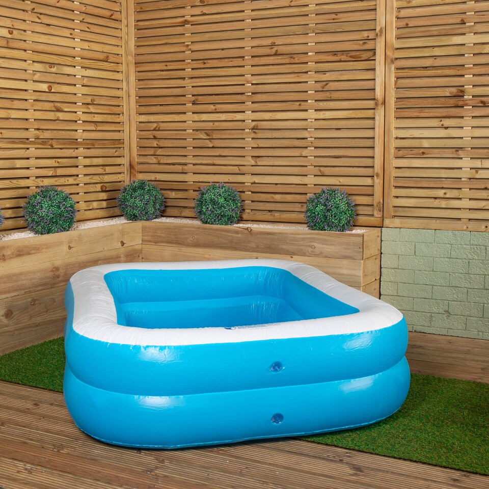 image 1 of 2m x 1.5m Jumbo Rectangular Inflatable Family Paddling Pool
