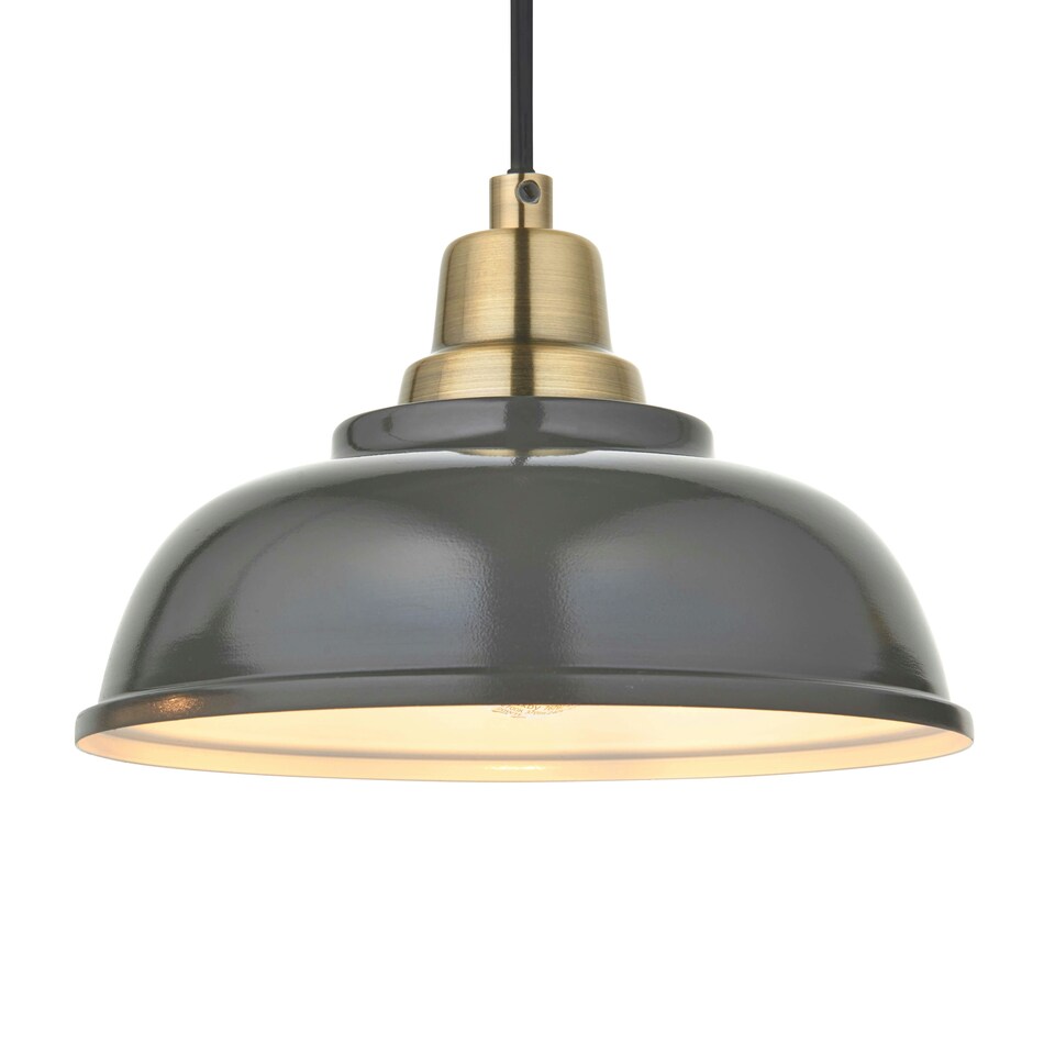 image 1 of Bakewell Grey Bar Pendant Grey