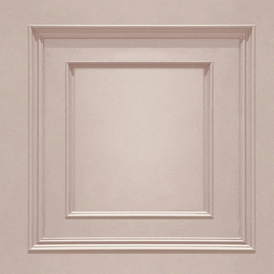 image 1 of Belgravia Amara Wood Panel Vinyl Textured Wallpaper - Blush Pink - 10m x 53cm Pink