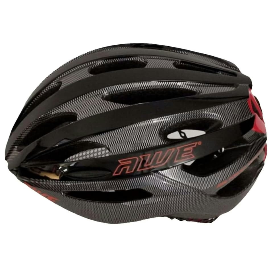 image 1 of AWE AweSprint In Mould Bike Helmet Carbon/Black/Red 58-61cm Crash Guarantee* Black | L