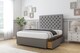 image 4 of Sloomy Mayfair Pewter Dumfries Divan Bed Base 2 Drawers Foot-End With 26 Inch Strutted Headboard | Grey | Pewter | King | 1