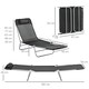 image 7 of Outsunny 2 Pieces Sun Loungers Foldable Reclining Chair with Headrest Black