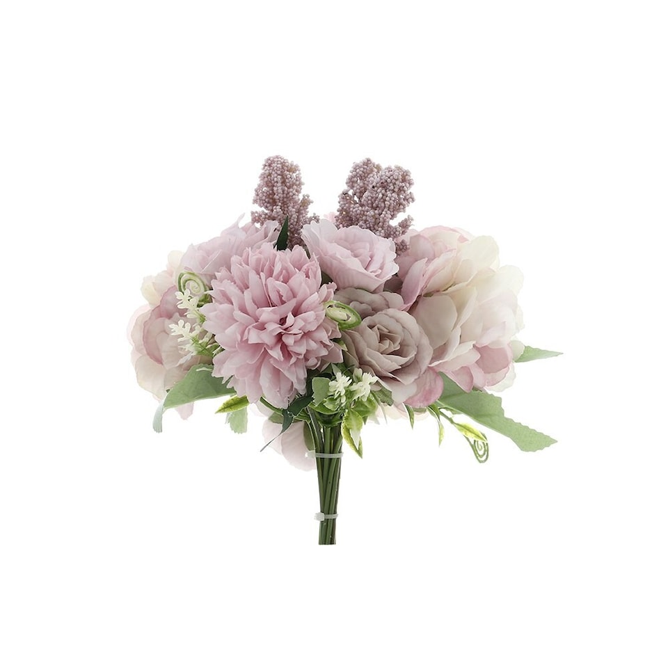 image 1 of Living and Home Artificial Bouquet Flower Home Wedding Decor - Purple