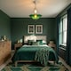 image 6 of Green Toned Chic Tiffany Glass Easy Fit Pendant Shade with Chains