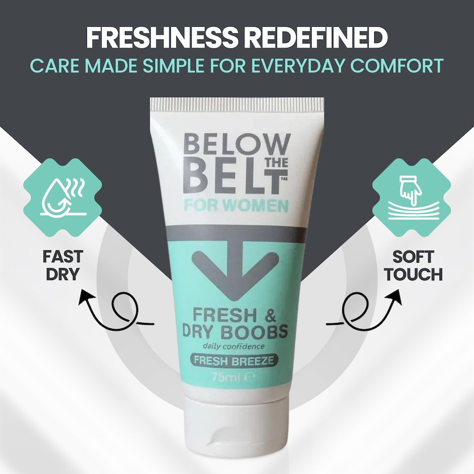 image 1 of Below The Belt Fresh and Dry Boobs, Fresh Breeze Scent 75ml DUO