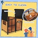 image 4 of PawHut Wooden Dog Kennel, Dog House w/ Removable Floor or Large Dogs 