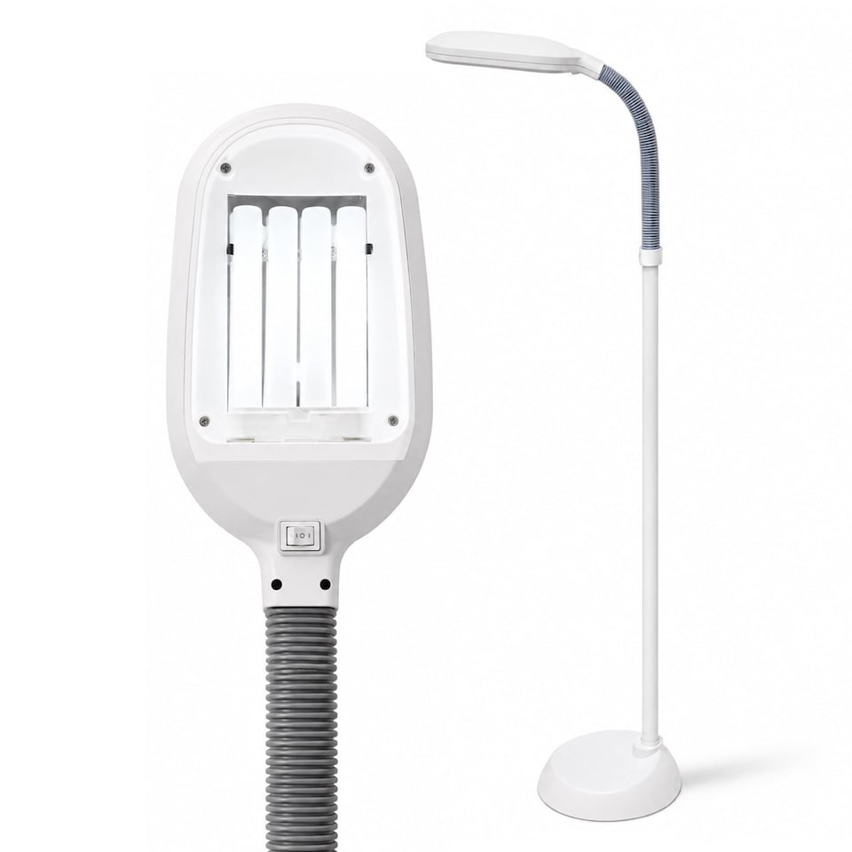 image 1 of Daylight Energy Saving 27W Floor Standing Reading Lamp Light | White