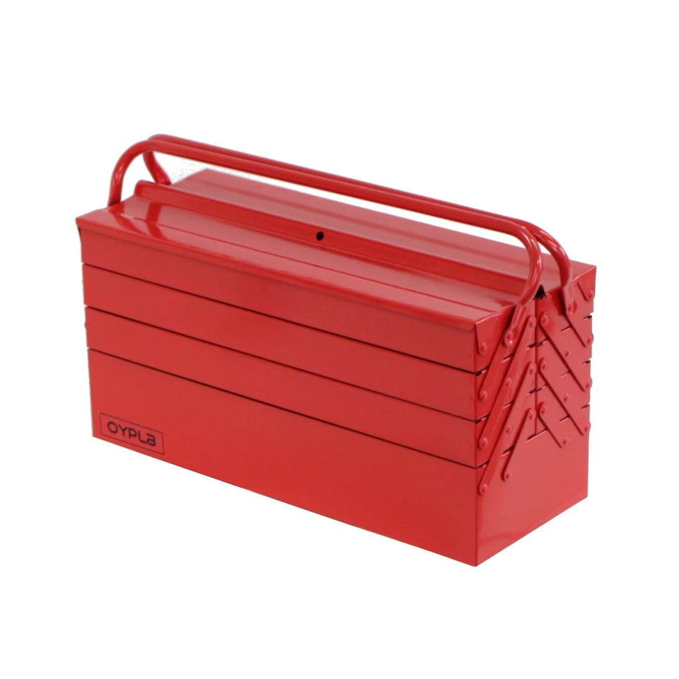 image 1 of 4 Tier 7 Tray Heavy Duty Metal Cantilever Tool Box | Red