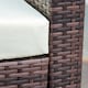 image 8 of Outsunny 5 Pieces Rattan Sofa Set Wicker Sectional Cushion Patio Brown Garden