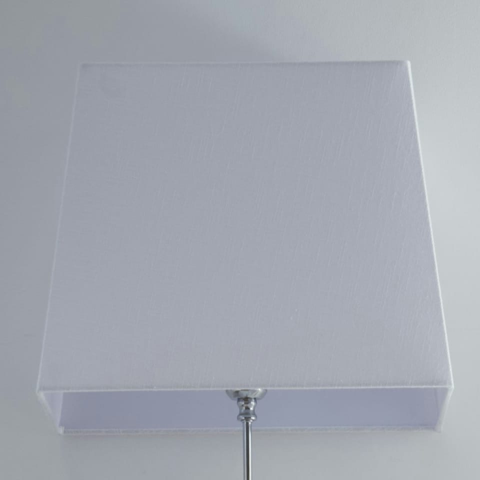 image 1 of Modern Rectangle Linen Light Shade Table or Floor lamps 13 inch Cream