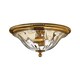 image 1 of Cambridge 2 Light Flush Mount Ceiling Light Burnished Brass, E27