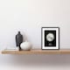 image 2 of Phases of Moon Astronomy Full Moon Lunar Space 9x7" Black Framed Wall Art Print