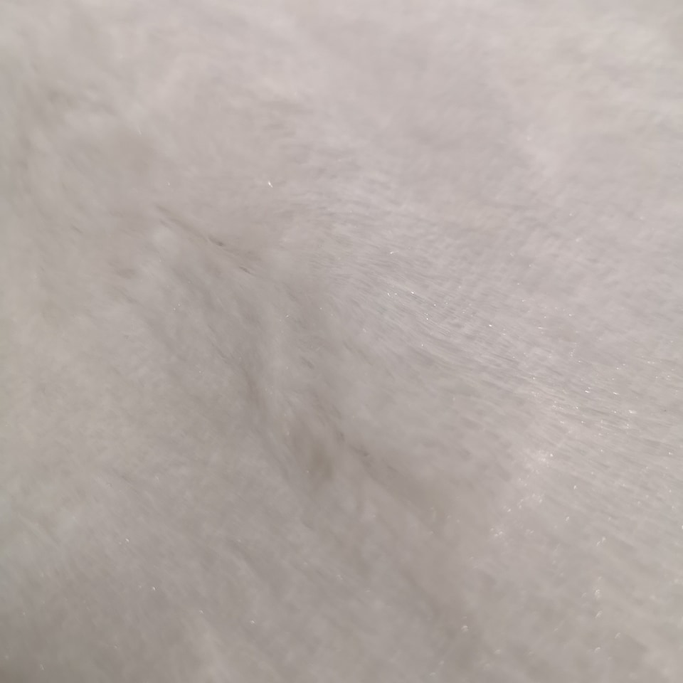 image 1 of 90cm USB Powered LED White Fur Fabric Christmas Tree Skirt