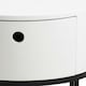 image 5 of Polo Round Bedside Table in White and Black