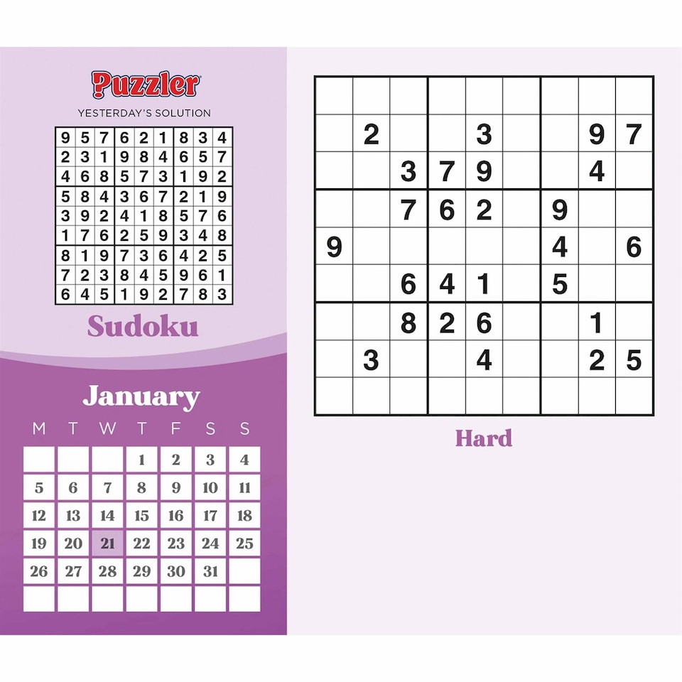 image 1 of Sudoku Puzzler Box Calendar 2026
