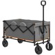 image 1 of Outsunny 160L Folding Trolley Cart w/ Adjustable Handle, Grey and Orange