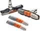 image 1 of AWE 72mm Triple Contour V Brake Blocks/Pads + FREE Spare Pads worth 9.99 Grey/Orange/White