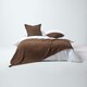 image 4 of Homescapes Cotton Rajput Ribbed Chocolate Cushion Cover - 60 x 60 cm | Brown | Chocolate | 60 x 60 cm