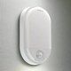 image 3 of CGC LEAH White Opal Oval Outdoor Wall Light With PIR Motion Sensor White