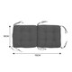 image 5 of Living and Home Lawn Chair Cushion Deep Seat for Indoor and Outdoor Furniture | Black