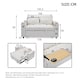 image 6 of FENCHILIN 2 Seater Pull Out Sofa Bed Loveseat Recliner with Hidden Table, Cup Holders, USB & Type-C Beige