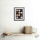 image 3 of Abstract Modern Painted Circles Patterns 9x7" Black Framed Wall Art Print