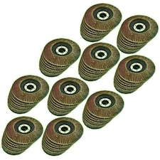 100 x Flap Discs 60 Grit Angle Grinder 4.5" (115mm) Flat Sanding Grinding AT929