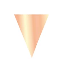 Oaktree Metallic Solid Colour Bunting - Rose Gold - One Size