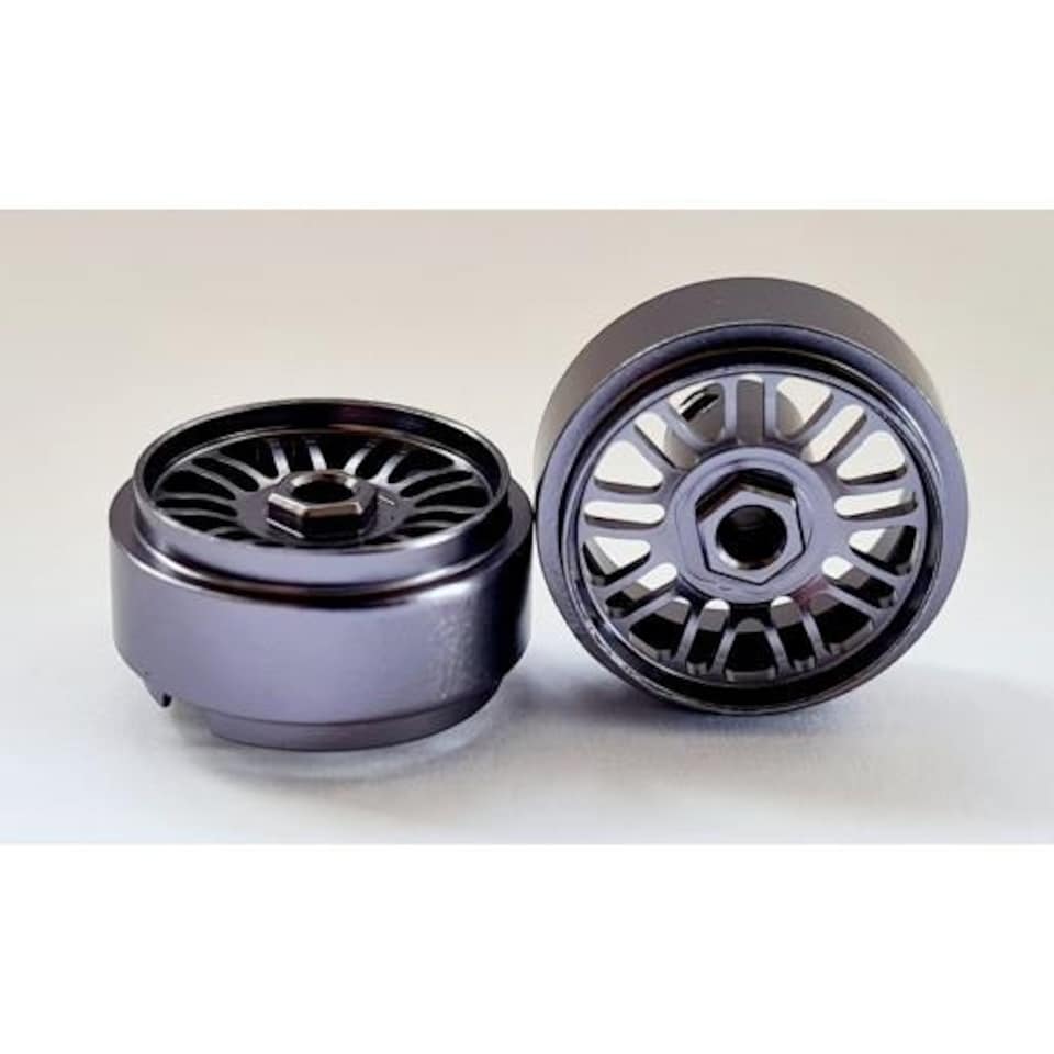 image 1 of Staffs Slot Cars BBS Style Grey Alloy Wheels 16.9 x 8.5mm x 2 Staffs 91