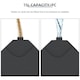 image 4 of Outsunny 4 Pieces Banana Parasol Base Stand Water & Sand Filled Weights, Black