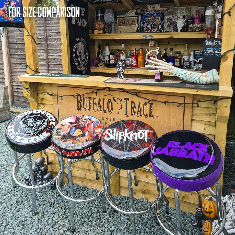 image 1 of Rocksax AC/DC Bar Stool - Logo Black