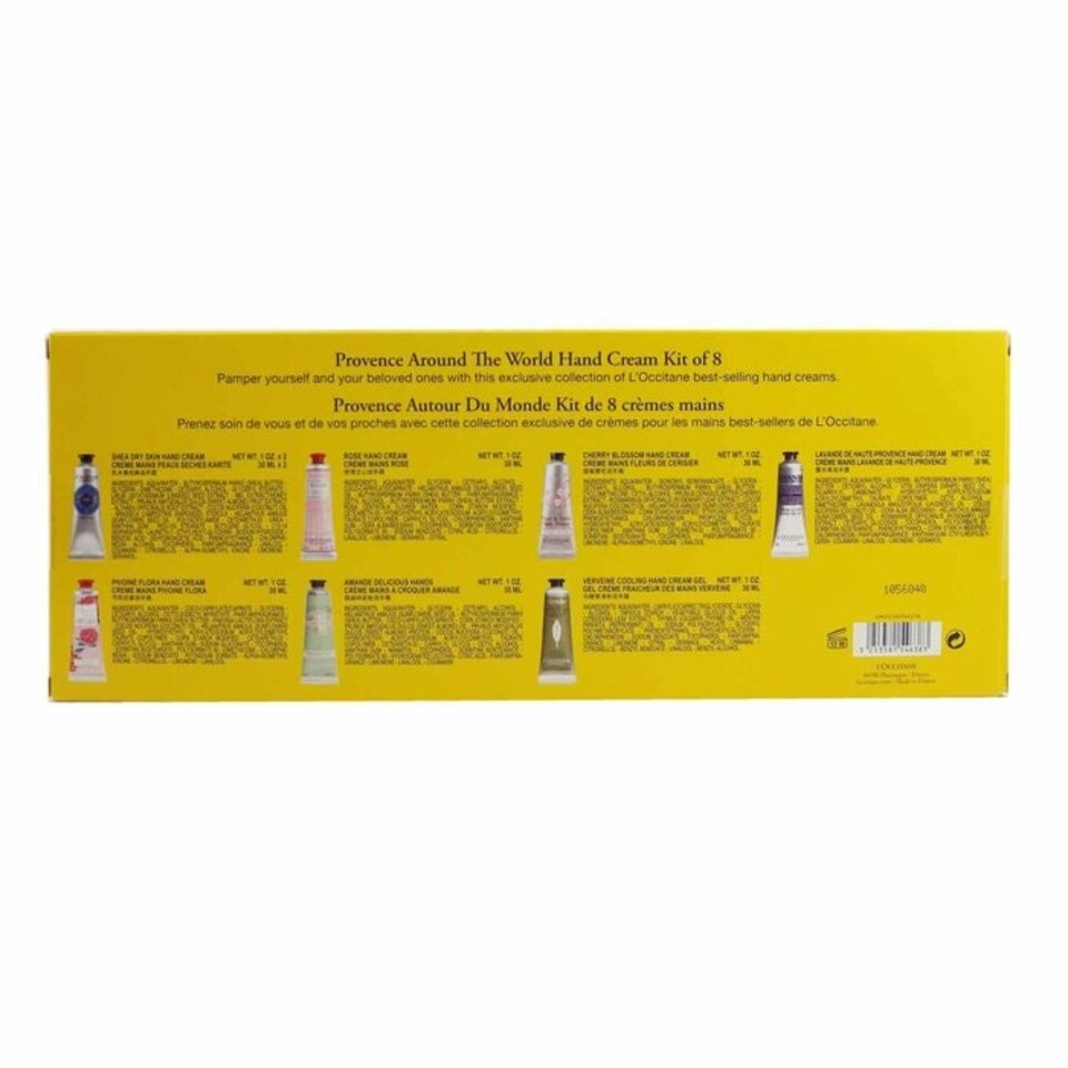 image 1 of Provence Around The World Hand Cream Kit Of 8: (2Xshea Butter + 1X Rose, Cherry Blossom, Lavender, Peony, Almond, Verbena) 30 ml/1Oz - 8X30 ml/1Oz