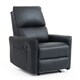 image 6 of Madrid Manual Recliner Air Leather Chair Grey