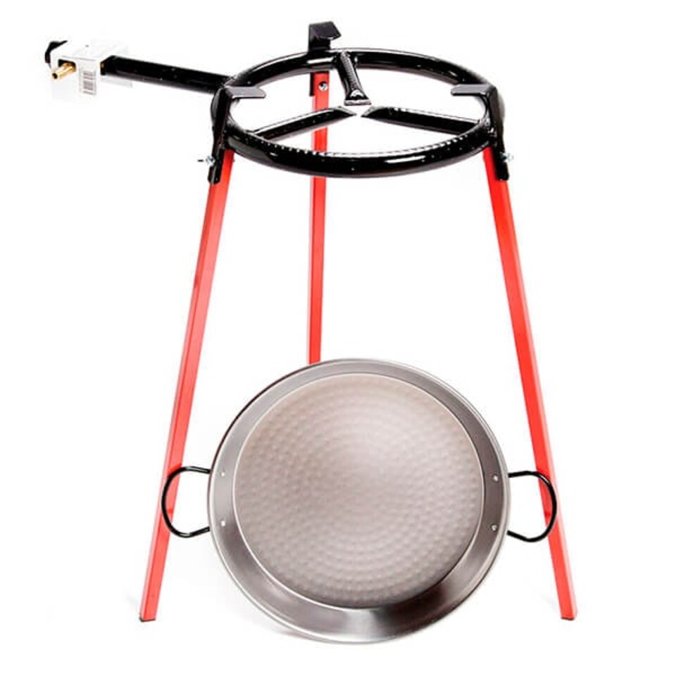 image 1 of Vaello Carbon Steel Pan 38cm Single Gas Ring Set of 3 Legs