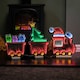 image 1 of 70cm Infinity Christmas Train with 2 Carriages on Wood Base and Multi-Coloured LEDs