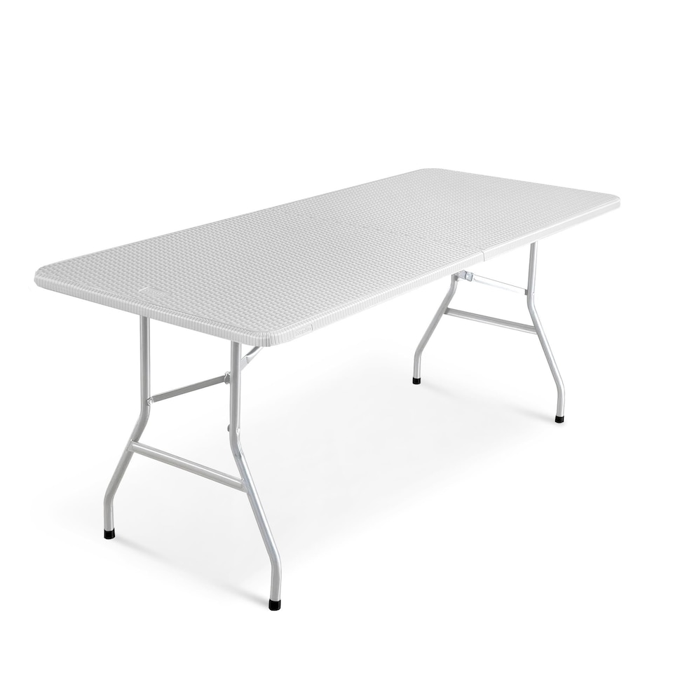 image 1 of Keplin 6ft Folding Table 180x70cm Waterproof Sturdy Metal Frame Portable