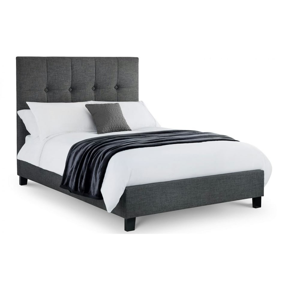 image 1 of Premium - Slate Grey Fabric Bed Frame - Double 4'6" (135cm)