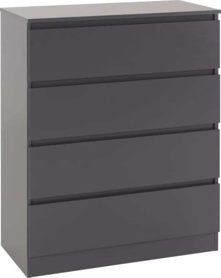 image 1 of Malvern 4 Piece Bedroom Set with 3 Door Triple Wardrobe | Grey | 4