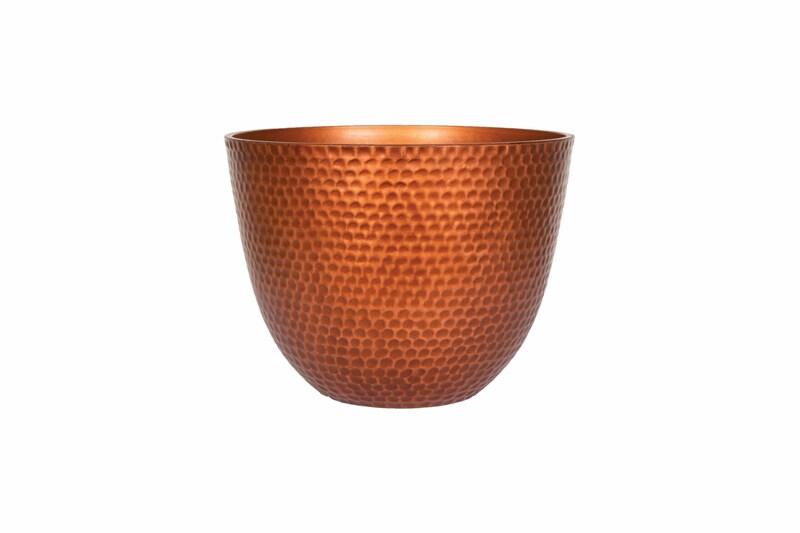 La Hacienda 31cm Small Elements Plant Pot - Plastic - L31 x W31 x H28 cm - Copper