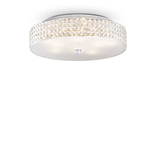 Roma 9 Light Large Flush Ceiling Light Chrome, G9