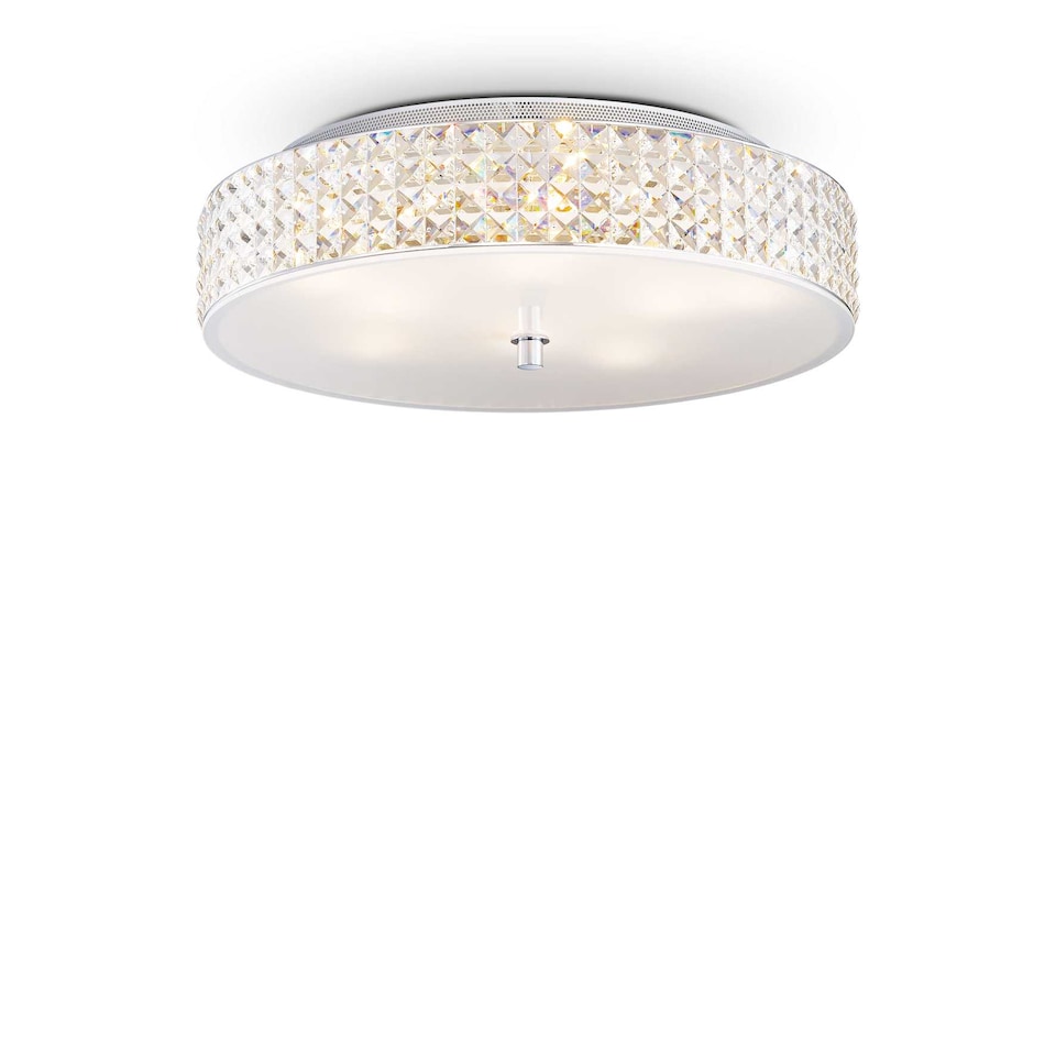 image 1 of Roma 9 Light Large Flush Ceiling Light Chrome, G9