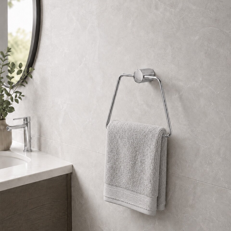 image 1 of Showerdrape Vitality Chrome Stainless Steel Wall Mounted 3 Piece Bathroom Accessory Set | Silver | 1