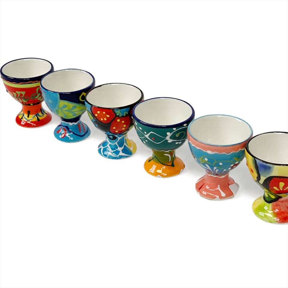 image 1 of Verano Spanish Ceramics Classic Spanish Egg Cups - Set of 6