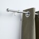 image 2 of OHS Extendable Metal Finial Ball Ends Wall Mounted Rod Fittings Curtain Pole - Silver | Silver