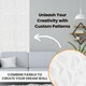 image 6 of NOVECRAFTO Decorative 3D Wall Panels (50cm x 50cm) Diamond Prestige Design PVC Cladding Panel | White | Matt White | M | 6